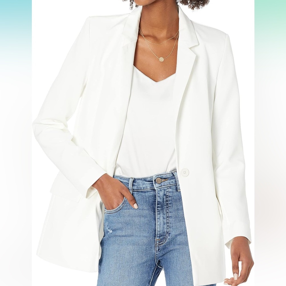 The Drop Ivory Long Blazer (S)